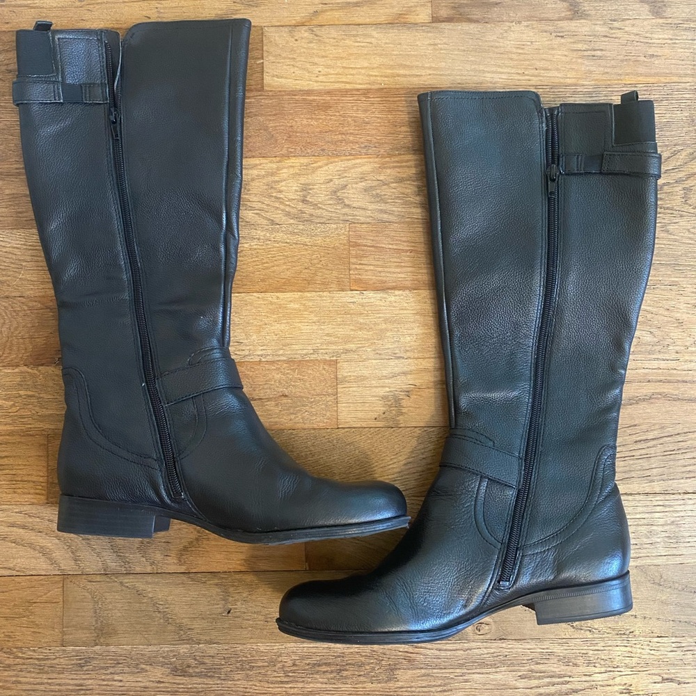 Black Boots Leather Upper Size Womens 9 Naturalizer Joylynn Knee - Picture 2 of 12